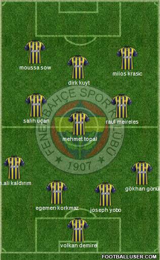 Fenerbahçe SK Formation 2012