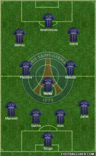 Paris Saint-Germain Formation 2012