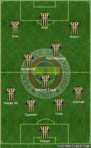 Fenerbahçe SK Formation 2012