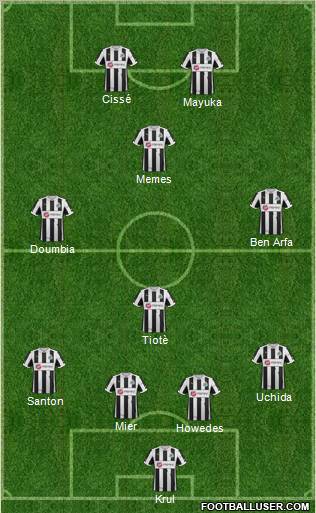 Newcastle United Formation 2012