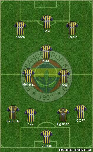 Fenerbahçe SK Formation 2012