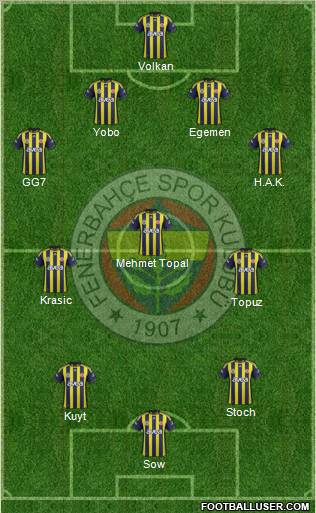 Fenerbahçe SK Formation 2012