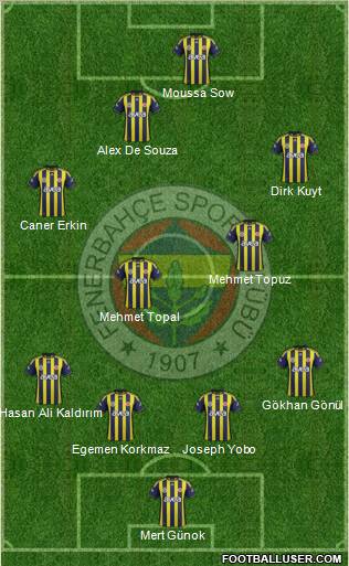 Fenerbahçe SK Formation 2012