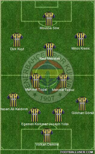 Fenerbahçe SK Formation 2012