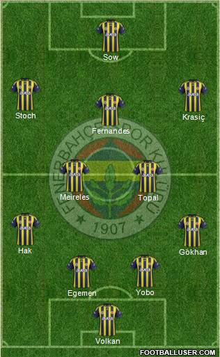 Fenerbahçe SK Formation 2012
