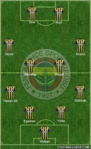 Fenerbahçe SK Formation 2012