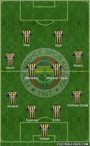 Fenerbahçe SK Formation 2012