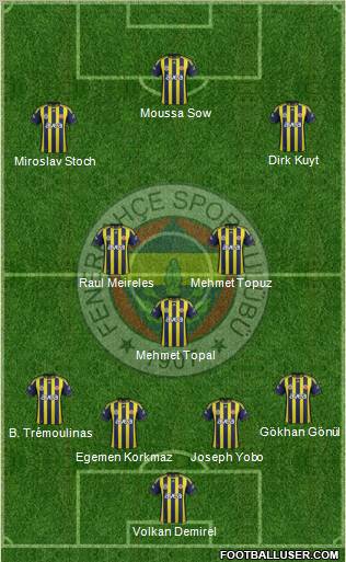 Fenerbahçe SK Formation 2012