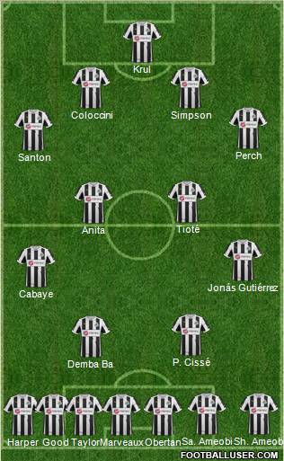Newcastle United Formation 2012