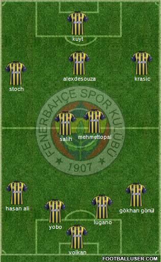 Fenerbahçe SK Formation 2012
