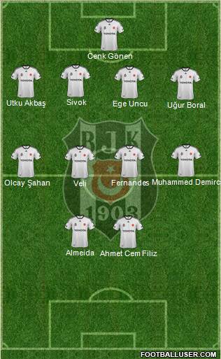 Besiktas JK Formation 2012