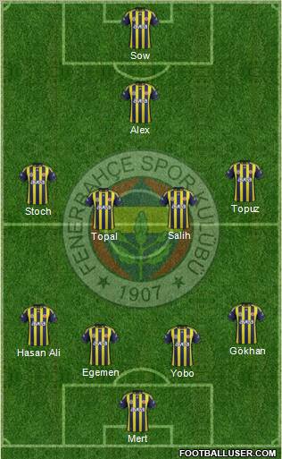 Fenerbahçe SK Formation 2012