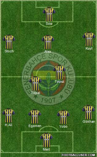 Fenerbahçe SK Formation 2012