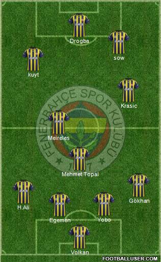 Fenerbahçe SK Formation 2012