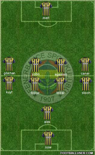 Fenerbahçe SK Formation 2012