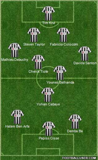 Newcastle United Formation 2012