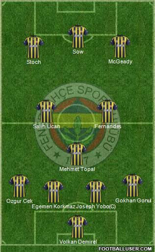 Fenerbahçe SK Formation 2012