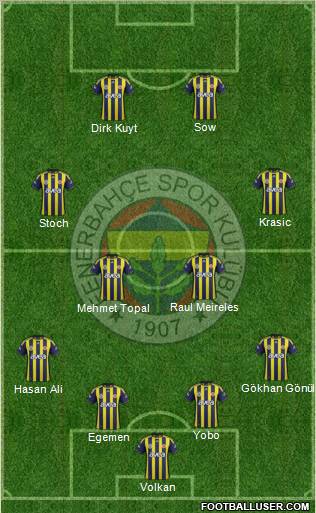 Fenerbahçe SK Formation 2012