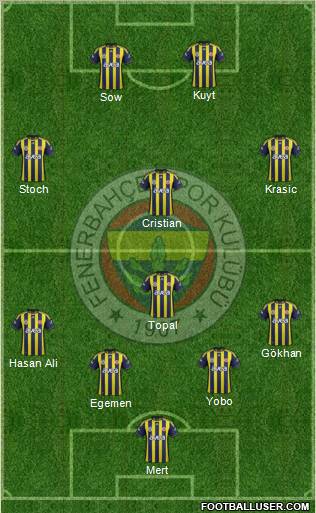 Fenerbahçe SK Formation 2012