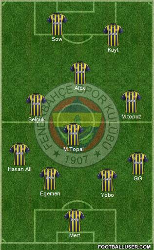 Fenerbahçe SK Formation 2012