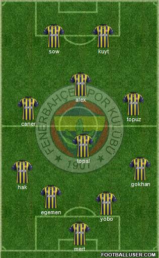 Fenerbahçe SK Formation 2012