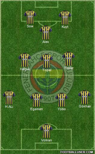 Fenerbahçe SK Formation 2012