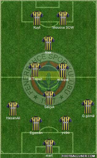 Fenerbahçe SK Formation 2012