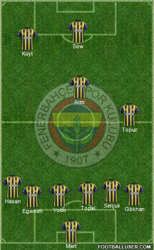 Fenerbahçe SK Formation 2012
