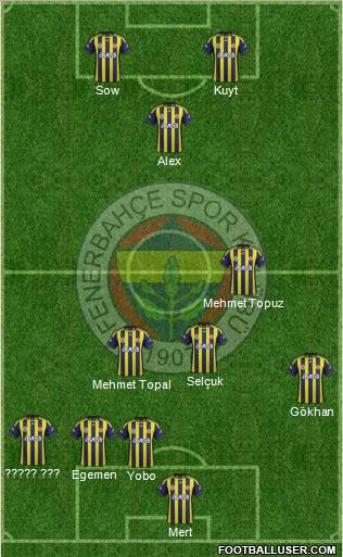 Fenerbahçe SK Formation 2012