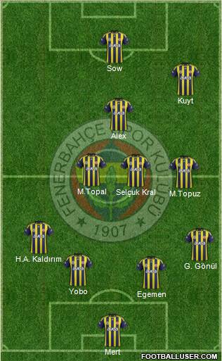 Fenerbahçe SK Formation 2012