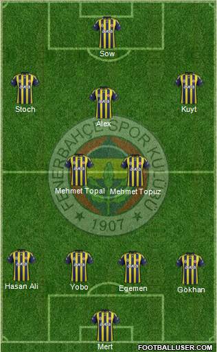 Fenerbahçe SK Formation 2012