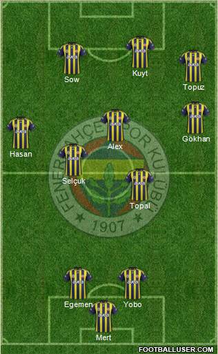 Fenerbahçe SK Formation 2012