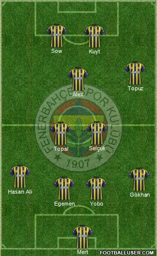 Fenerbahçe SK Formation 2012