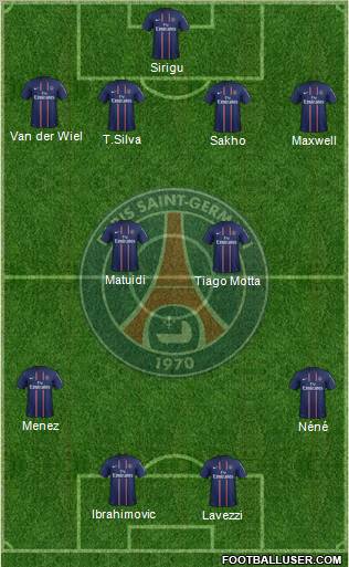 Paris Saint-Germain Formation 2012