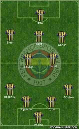 Fenerbahçe SK Formation 2012