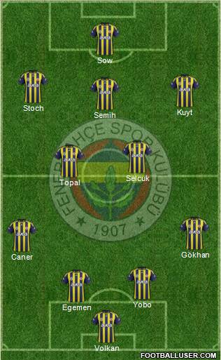 Fenerbahçe SK Formation 2012