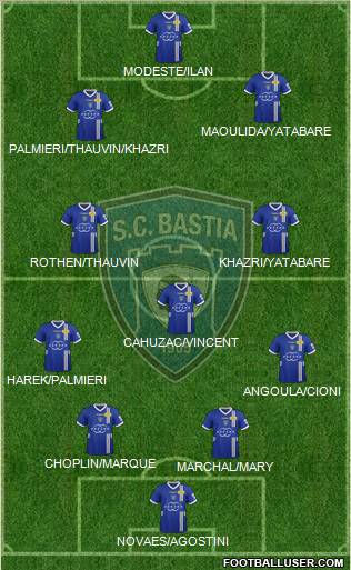 Sporting Club Bastia Formation 2012