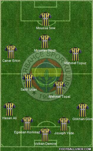 Fenerbahçe SK Formation 2012