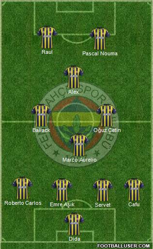 Fenerbahçe SK Formation 2012