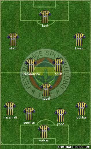 Fenerbahçe SK Formation 2012