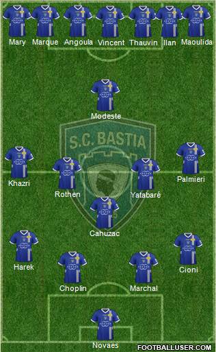 Sporting Club Bastia Formation 2012