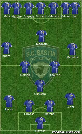 Sporting Club Bastia Formation 2012