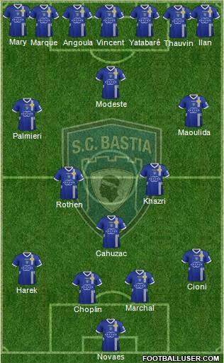 Sporting Club Bastia Formation 2012
