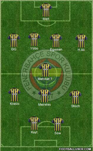 Fenerbahçe SK Formation 2012