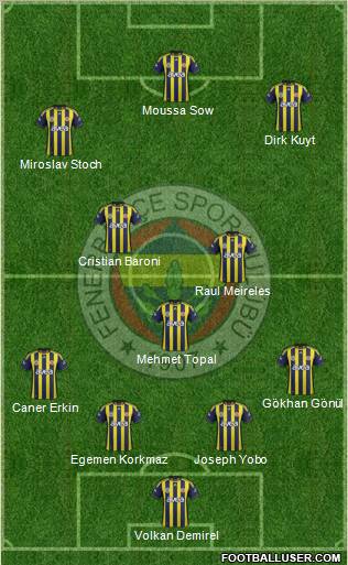 Fenerbahçe SK Formation 2012
