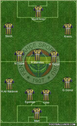 Fenerbahçe SK Formation 2012