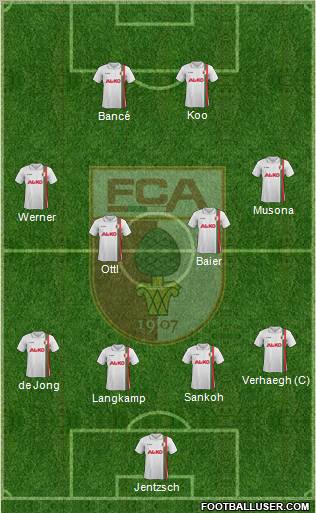 FC Augsburg Formation 2012