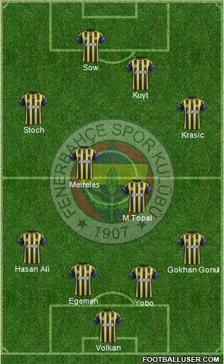 Fenerbahçe SK Formation 2012