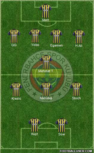 Fenerbahçe SK Formation 2012
