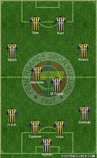 Fenerbahçe SK Formation 2012